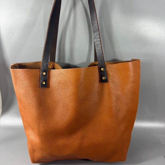 NWOT Portland Leather Goods Brown Leather Tote Bag - Picture 5 of 14